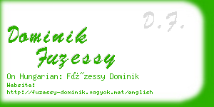 dominik fuzessy business card